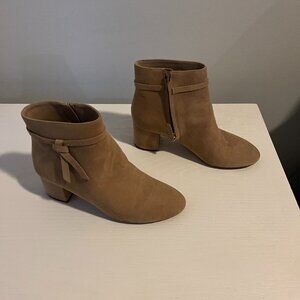 Kate Spade Ankle Booties Size 7.5 Tan Suede Heel